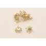 Pendiente pétalos 15mm Oro Mate / Base Pendientes 