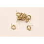 Perno corona flores 11mm oro mate / Base Pendientes 