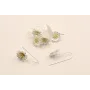 Pendiente gancho margarita 16mm. Oro y Plata Mate / Base Pendientes 