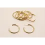 Pendiente Aro con ranura 32mm diam. Oro / Base Pendientes 