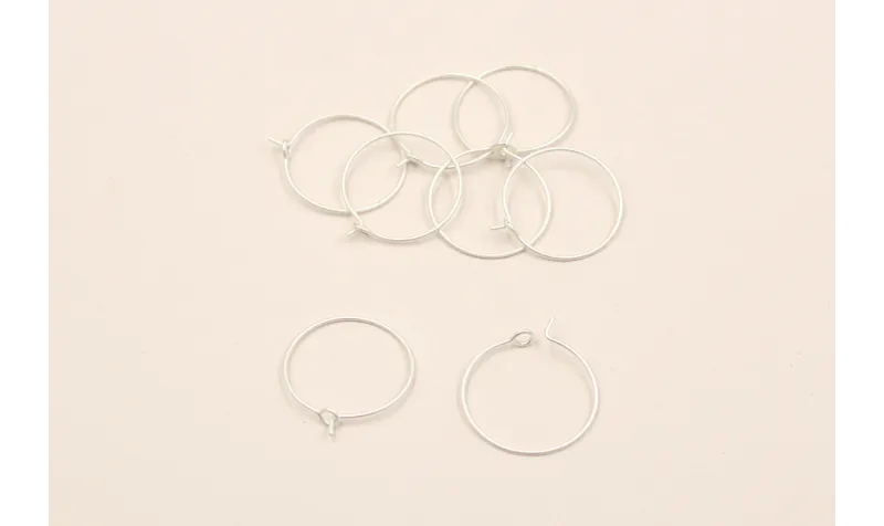 Aro pendiente 20mm Plata Mate / Base Pendientes 