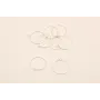 Aro pendiente 20mm Plata Mate / Base Pendientes 