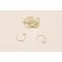 Pendiente semi circular 15mm Oro Mate / Base Pendientes 