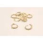 Perno cristales 14mm diámetro Oro Mate / Base Pendientes 