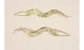 Pendiente Flecos 125*11mm Dorado / Base Pendientes 