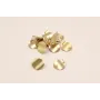 Perno Disco irregular 15mm con anilla Oro Mate / Base Pendientes 