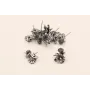 Perno Flor + hoja 19*15 Plata Vieja / Base Pendientes 