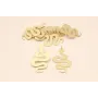 Pendiente serpiente 55*30mm Oro Mate / Base Pendientes 