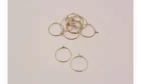 Aro de 20mm diámetro Oro / Base Pendientes 