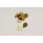 Perno Disco plano de 13mm Oro Mate / Base Pendientes 