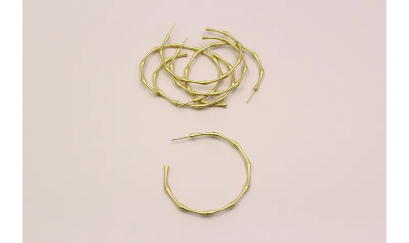 Perno Bambú 52mm diámetro Oro Mate / Base Pendientes 