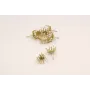 Perno estambres 13mm puntas esmaltadas Blanco / Base Pendientes 
