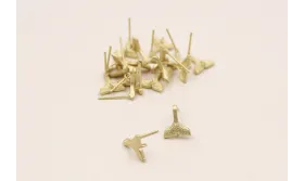 Perno Cola ballena 10*9mm Oro Mate / Base Pendientes 
