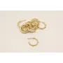 Perno aro semicerrado con púas Oro Mate / Base Pendientes 