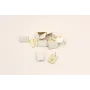 Perno rectangulo esmaltado 17*13mm Blanco / Base Pendientes 
