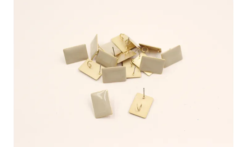 Perno rectangulo esmaltado 17*13mm Visón