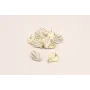 Perno concha 18*20mm Oro mate y Blanca / Base Pendientes 