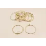 Disco de 10mm con Aro de 37mm Oro Mate / Base Pendientes 
