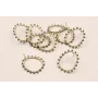 Pendiente Aro 26*22mm Bolas Grises de 3mm / Base Pendientes 