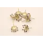 Perno estambres 13mm puntas esmaltadas Granates / Base Pendientes 