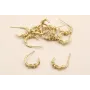 Pendiente Semi Aro serpiente 14mm diam Dorado Mate / Base Pendientes 