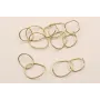 Perno con doble aro 22*16 y 26*20mm Dorado Mate / Base Pendientes 