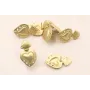 Perno sagrado Corazón 25*14mm Dorado Mate / Base Pendientes 