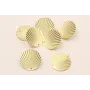 Perno Disco ondulado 25mm Dorado Mate / Base Pendientes 