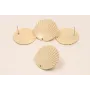 Perno Disco ondulado 25mm Esmalte Melocotón / Base Pendientes 