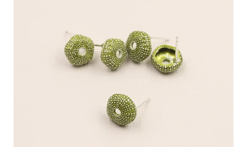 Perno Caracol de Mar diam 10mm * 4mm esmalte verde