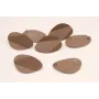 Ovalo Doblado 43*25mm Marrón Mate / Base Pendientes 