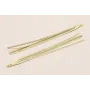 Fleco tuerca de 4 Tiras de 2mm. 125mm Oro Mate / Base Pendientes 