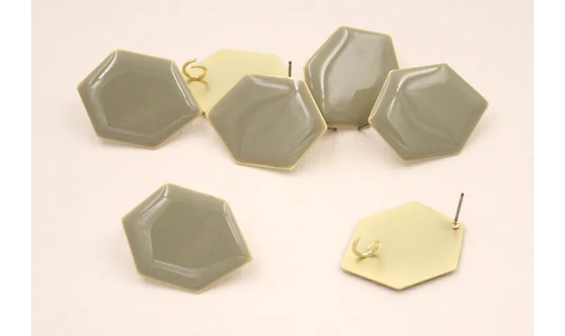 Hexágono 30*20mm Esmalte Visón