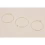 Stainless Steel: Aro Acero de 40mm Oro / Base Pendientes 