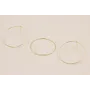 Stainless Steel: Pendiente Aro Acero de 40mm Oro / Base Pendientes 