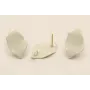 Perno Pétalo 23*15mm color Beige / Base Pendientes 