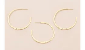 Pendiente Aro Labrado 47mm diam. borde perforado / Base Pendientes 