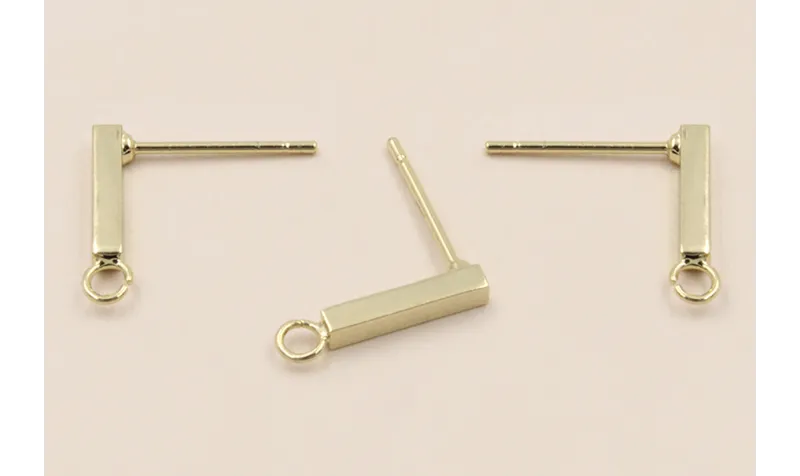 Acero Inox. Pendiente liston 10*2*2mm Oro / Base Pendientes 