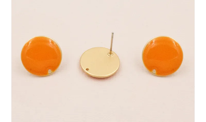 Perno Disco esmaltado 14mm Dorado Mate y  Caldera
