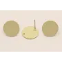 Perno Disco de 14mm Dorado Mate / Base Pendientes 