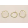 Pendiente Aro 26*22mm Bolas Turquesas / Base Pendientes 