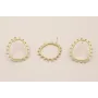 Pendiente Aro 26*22mm Bolas Blancas / Base Pendientes 