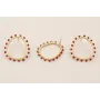 Pendiente Aro 26*22mm Bolas Coral / Base Pendientes 