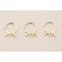 Stainless Steel. Aro Gato  Pendiente 15mm Dorado / Base Pendientes 