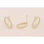 Perno Ovalo 11*6mm con anilla Oro / Base Pendientes 