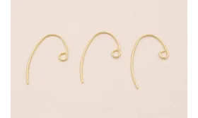 Pendiente gancho sencillo 22mm Dorado Mate / Base Pendientes 