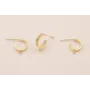 Pendiente semi Ovalo 12*10mm Oro / Base Pendientes 