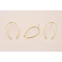 Perno herradura 30*18mm Baño Oro Mate / Base Pendientes