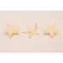 Perno Estrella satinada 30mm diámetro Oro Mate / Base Pendientes 
