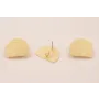 Perno semi disco satinado 25mm diámetro Oro Mate  / Base Pendientes 